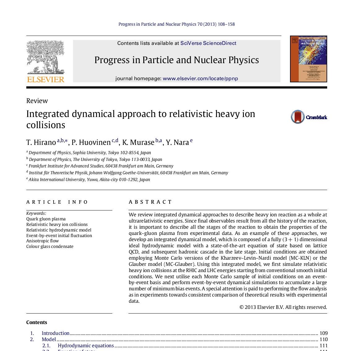 Review on integrated dynamical model